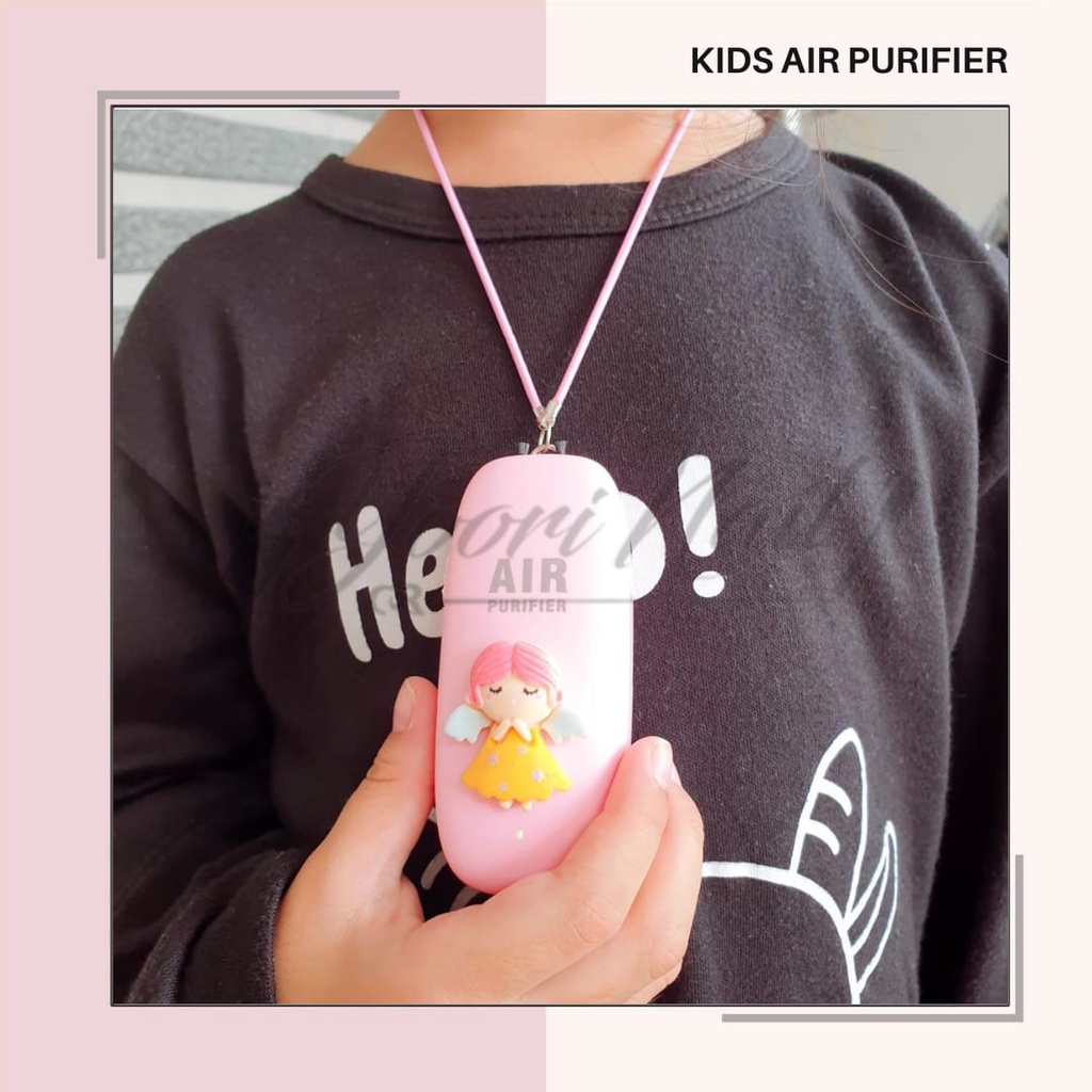 Kids Air Purifier Necklace Kalung Antivirus Anak Lucu M6 Dual Brush