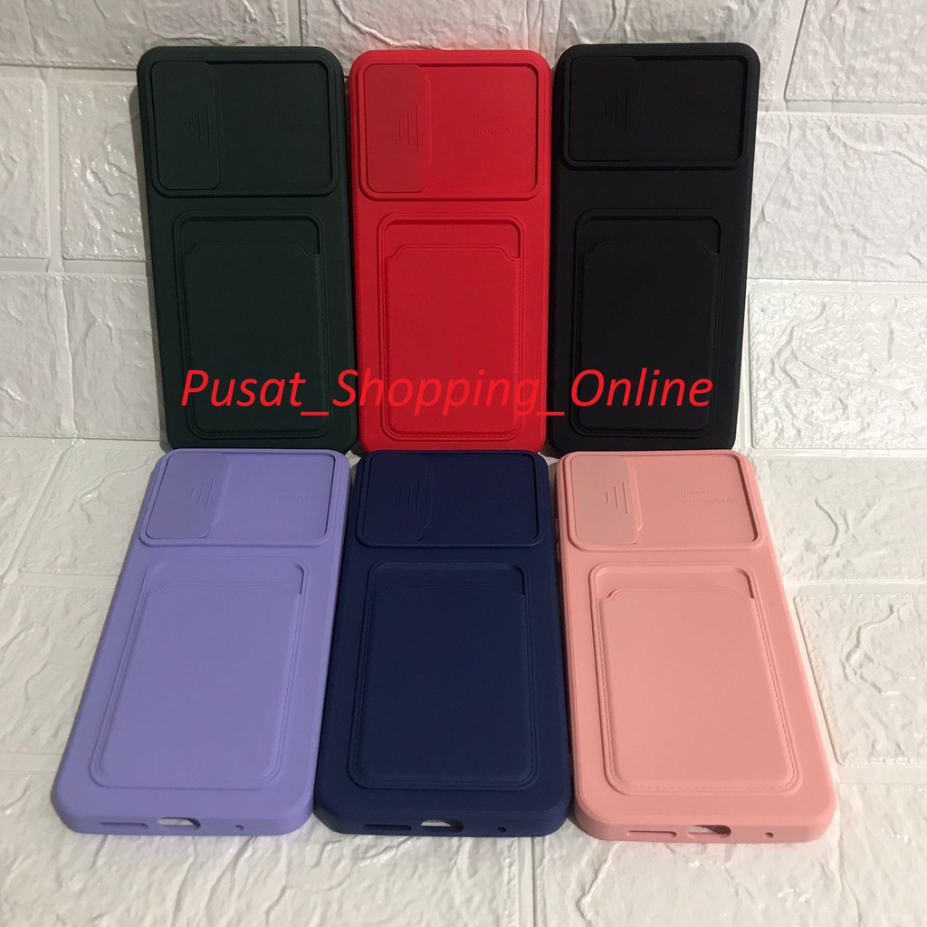 CASING HP SAMSUNG CAMERA SLIDE SLOT CARD TYPE A12 M12 A32 4G A52 A52S A72 CASE SOFTCASE MACARON