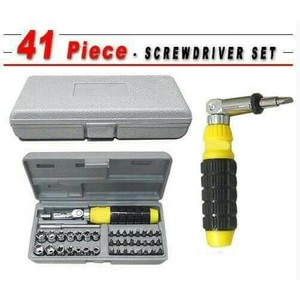 Tooll Set Obeng Screw Driver Set And Kunci Shock 41 Piece Termurah.