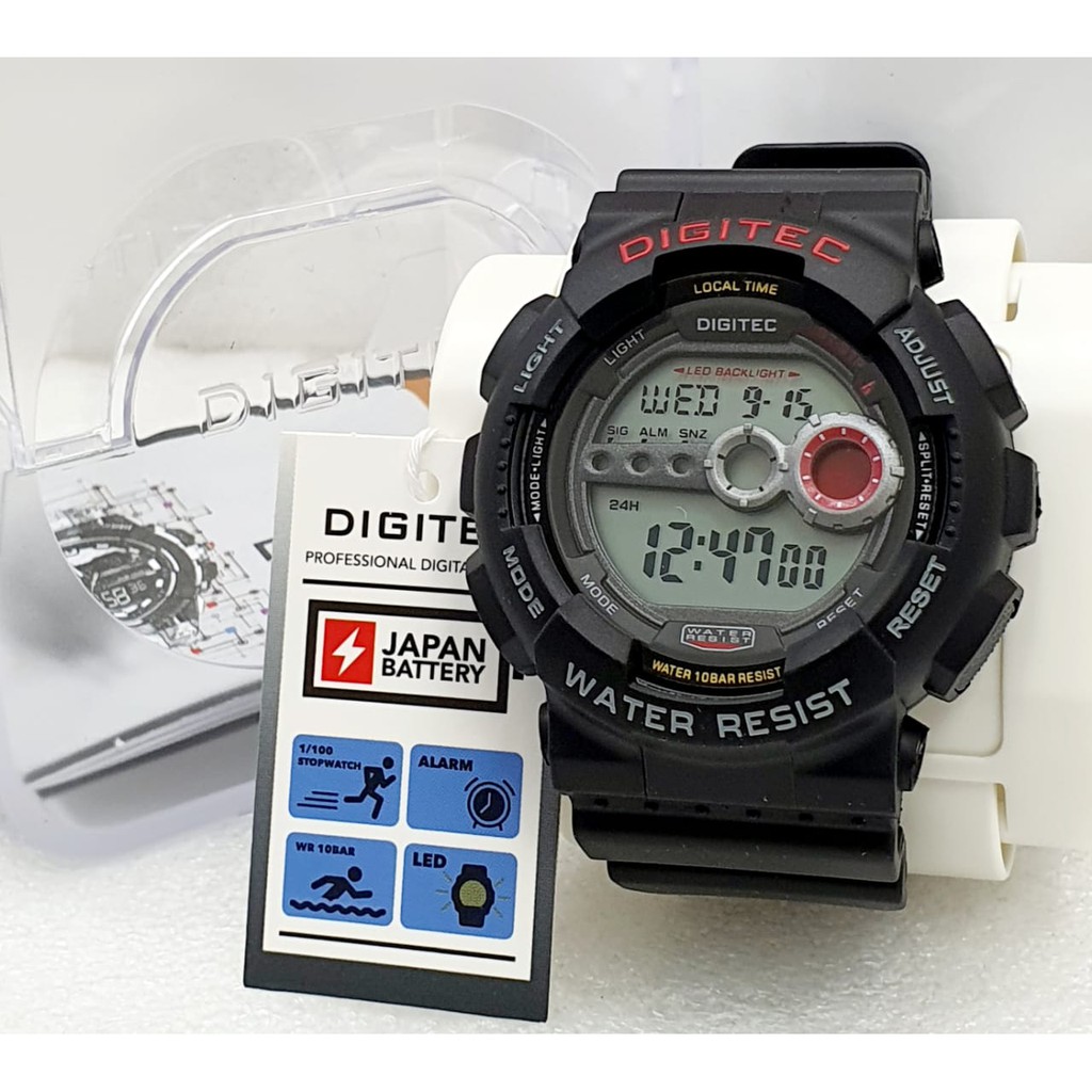 Jam Tangan Pria Digitec Original Doubletime 51054CT Tali Rubber