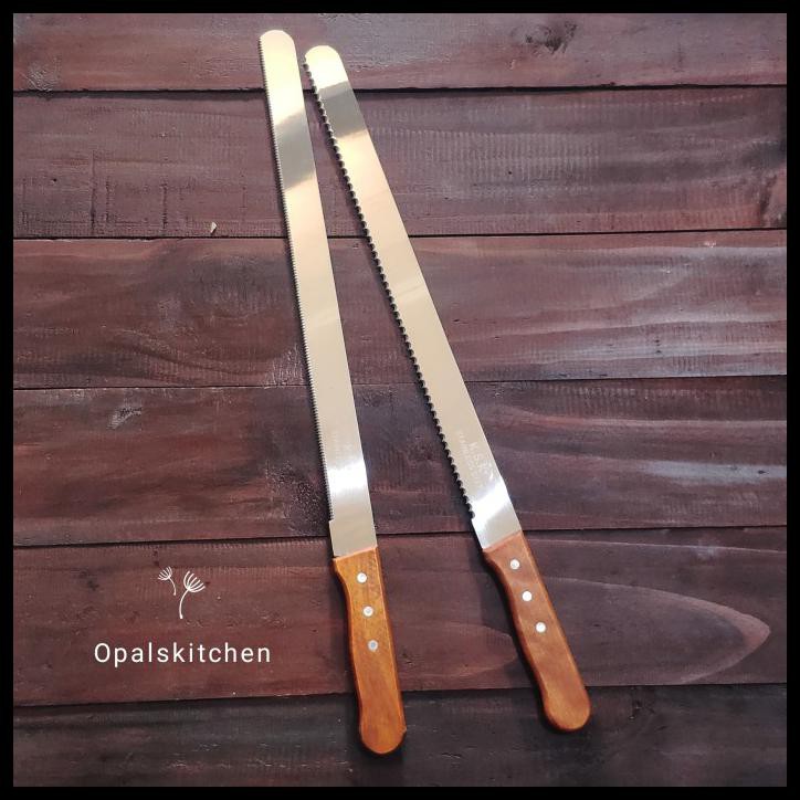 10 Inch Pisau Roti Cake Stainless Steel Panjang Wedding Knife - Gerigi Rapat
