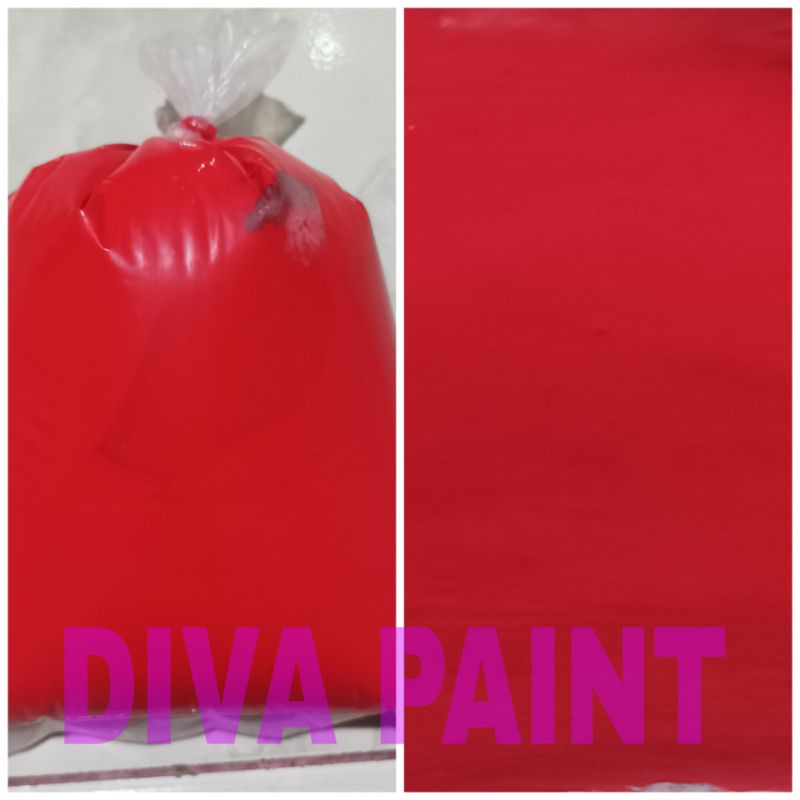 Cat Tembok Kiloan Cat Dinding Kiloan Warna Merah 1kg