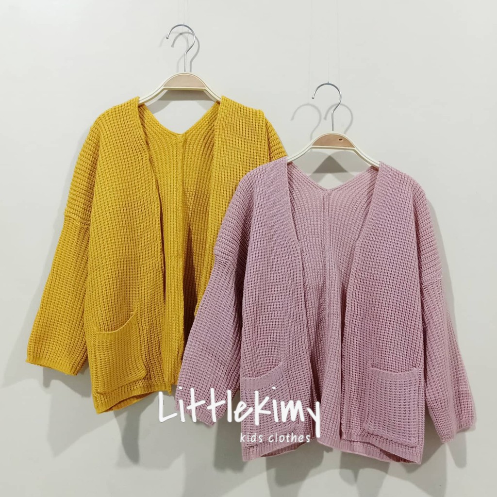 Cardigan Anak Rajut Oversize Kardigan Polos anak perempuan Cardigan Anak Rajut Oversize Kardigan Polos anak perempuan