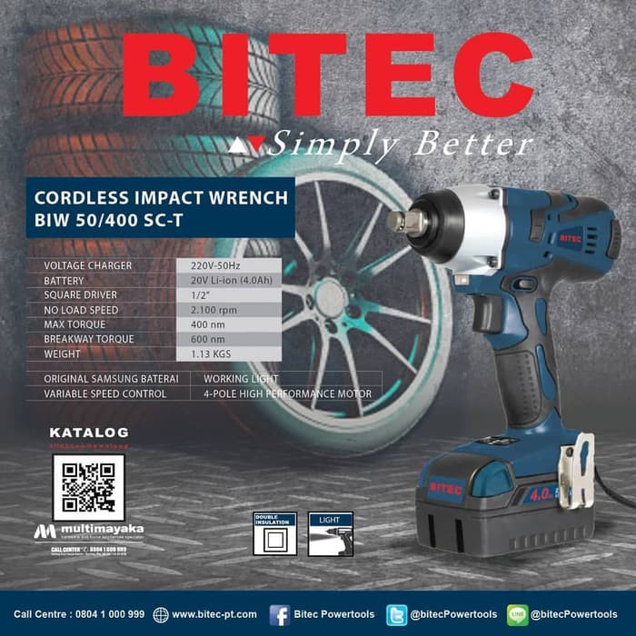 BRUSHLESS CORDLESS IMPACT WRENCH baterai set DC XENON CDIW1845 18V