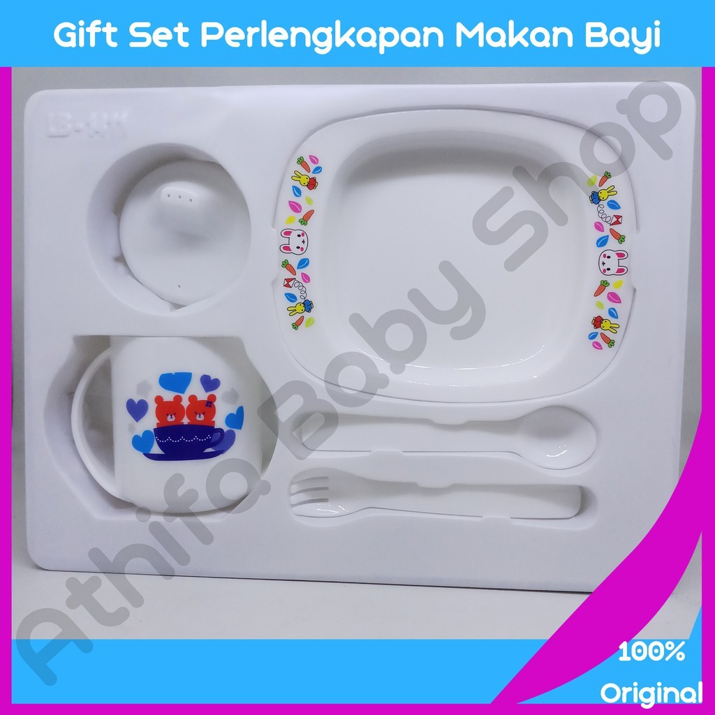 Tempat Makan Lusty Bunny Perlengkapan Makan Bayi Set Feeding Gift Set Baby kado lahiran