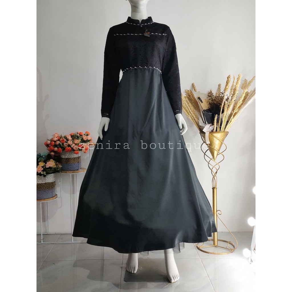 WILONA BAJU PESTA / dress tulle bordir berpayet / couple kondangan / bumil / wisuda / bridesmaids