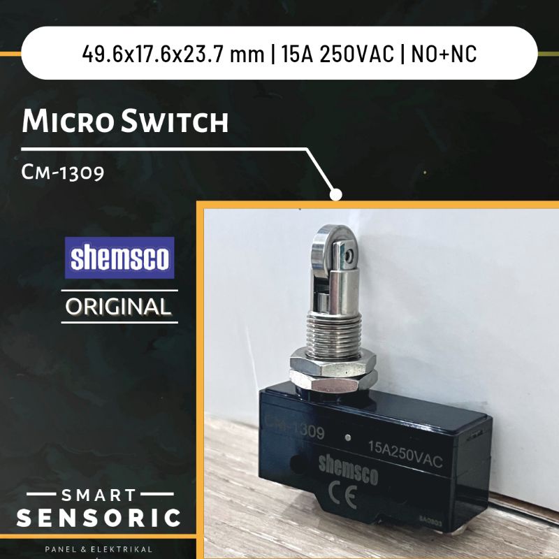 Jual Shemsco CM-1309 Limit Switch Micro Switch Setara Z-15GQ21-B Omron ...