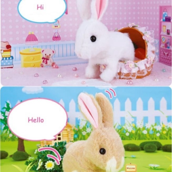 

WALKING Anak Cokelat ELECTRIC Berjalan/CUTE Kelinci PET RABBIT Boneka Limited Jual Mainan -