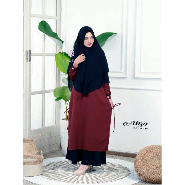 Gamis Couple Aliza by. Valdya (Maroon)