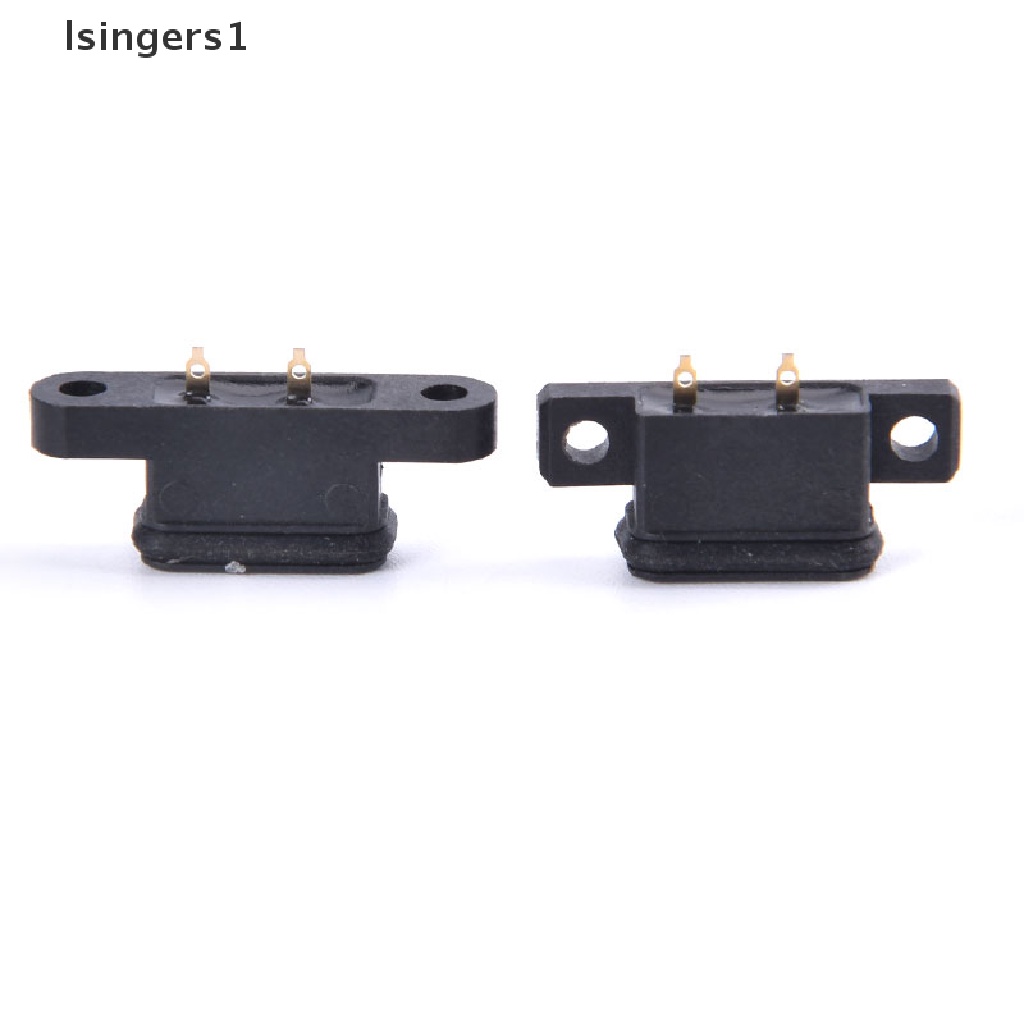 (lsingers1) Soket Port USB Tipe-C 2-Pin Female Tahan Air Dengan Lubang Skrup