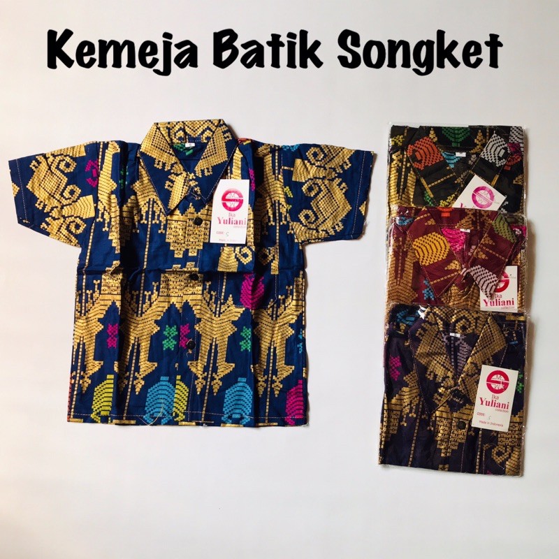 Kemeja batik songket/kemeja songket/baju kemeja/kemeja anak laki-laki