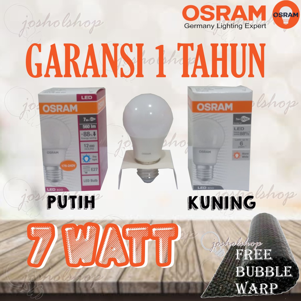 Osram Lampu Bohlam LED ECO CLA  7 Watt / 7W Garansi 1 Tahun