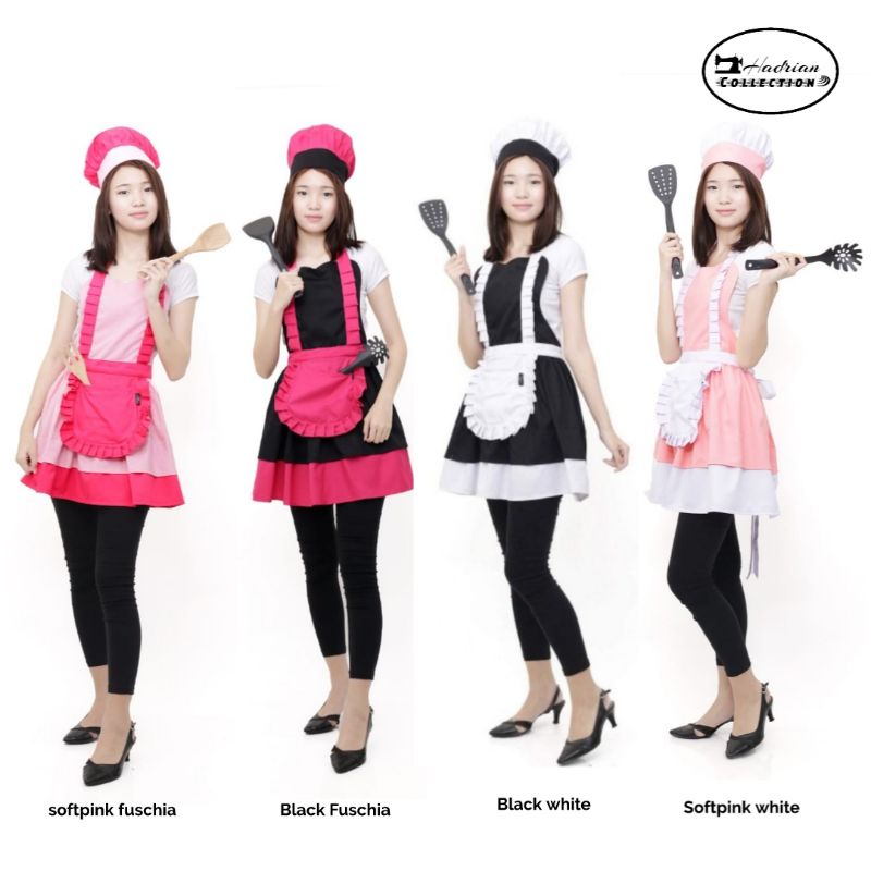 Celemek Apron Renda Celemek Salon Celemek Kecantikan Apron Waitres Apron wanita