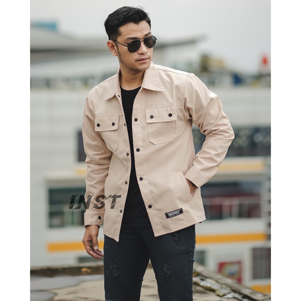 INST JAKET CANVAS COWO SEMi PARKA/TREKER/ TERMURAH( bisa bayar di tepat ) COD