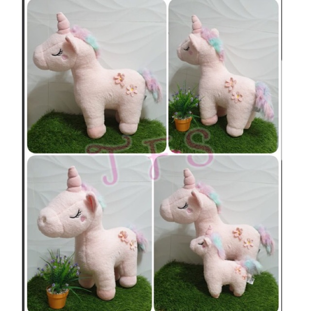 Boneka unicorn bulu full body