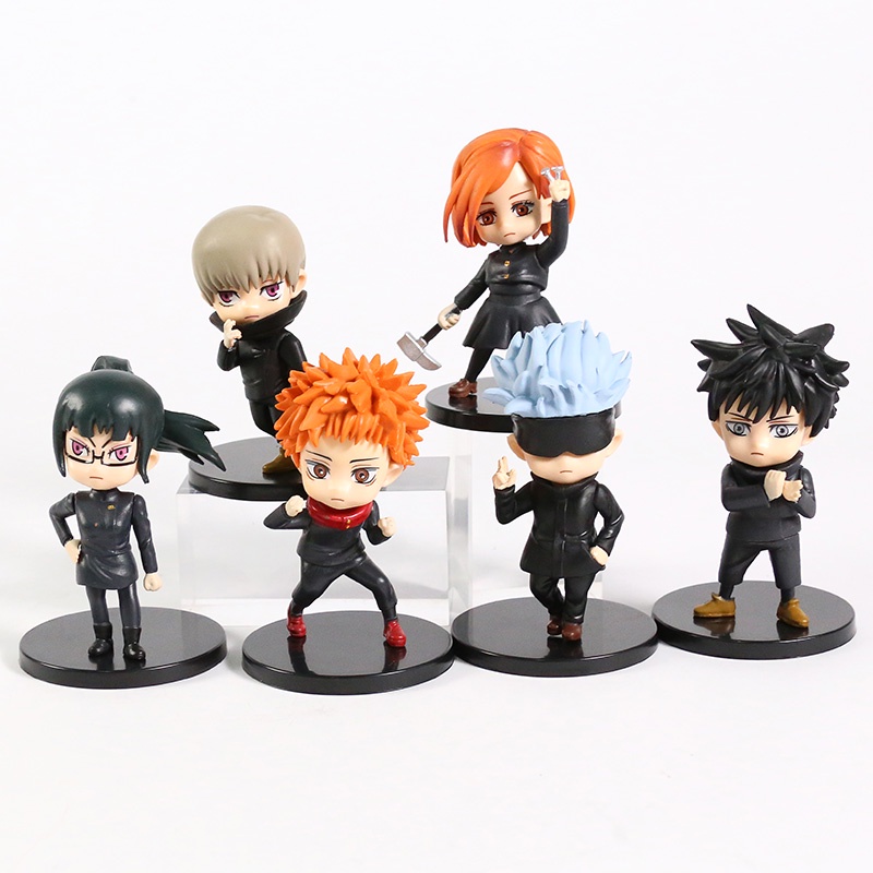 Figure Jujutsu Kaisen set 6 pcs w/ Maki Zenin &amp; Inumaki Figure Anime