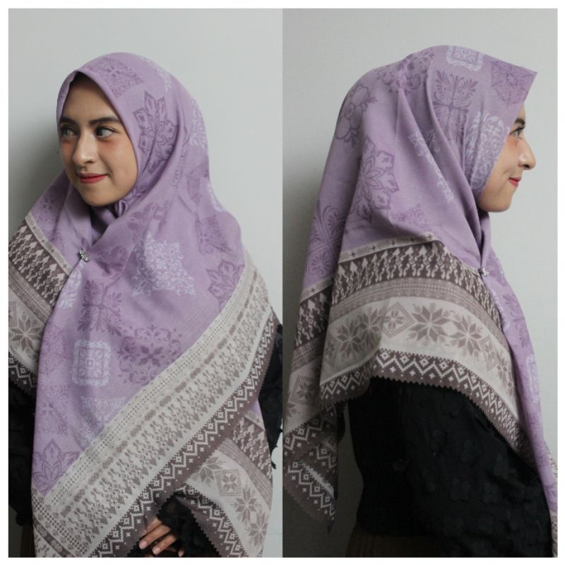 KERUDUNG SEGIEMPAT VOAL PRINTING SYARI PART 2-2.5