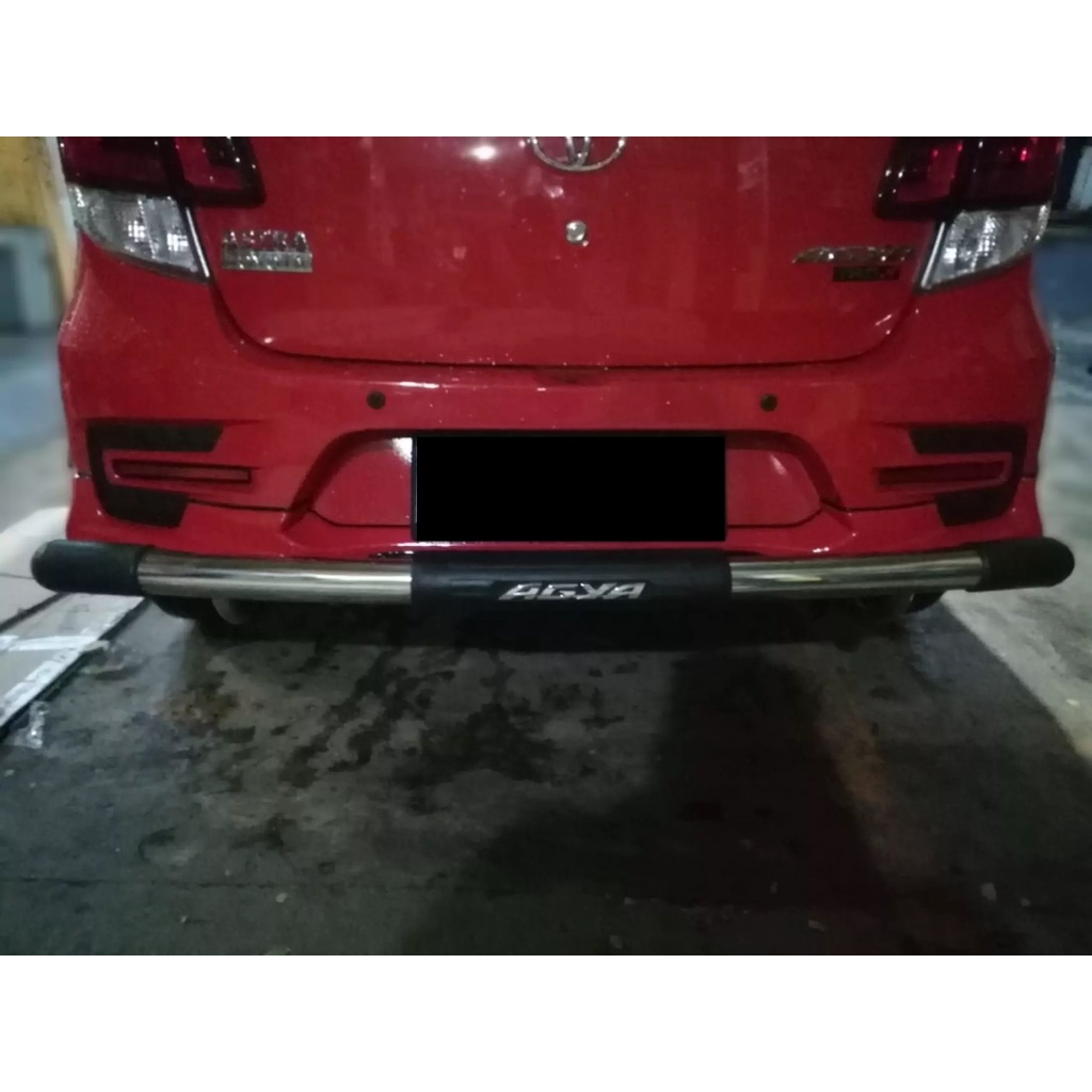 PB/ASN- PENGAMAN BELAKANG TOYOTA AGYA REAR BUMPER AGYA BEMPER BELAKANG TOYOTA AGYA STAINLESS AKSESOR