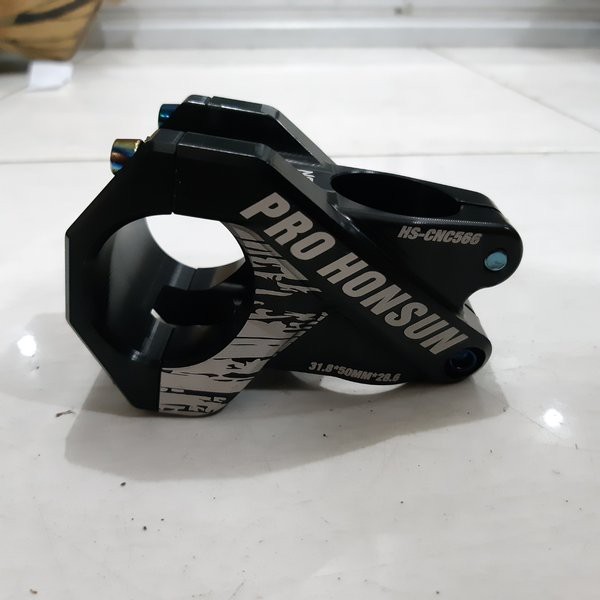 READY   stem HONSUN PRO LIMITED BLACK 31.8 4.5 cm oversize ringan tebal baut titanium - stem sepeda