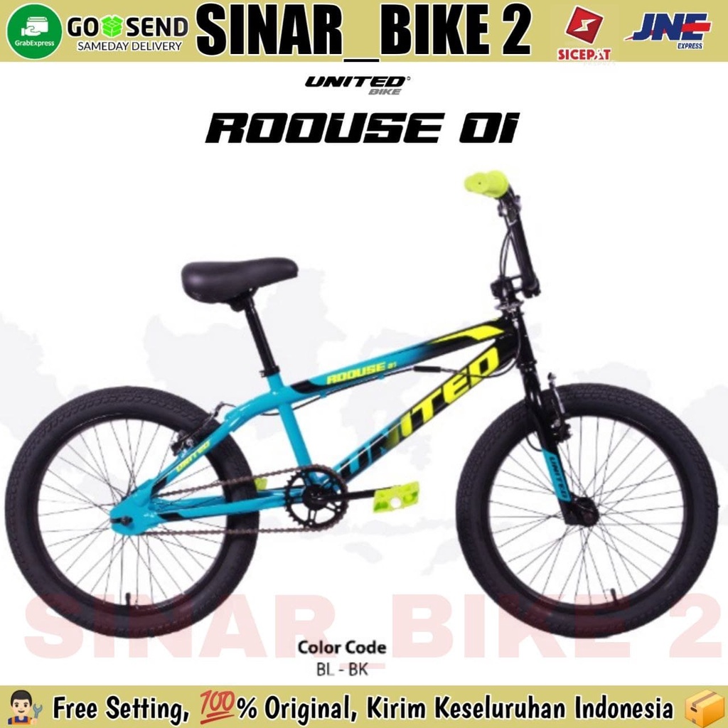 Sepeda Anak Laki 20 Inch BMX UNITED ROOUSE 01 Rotor