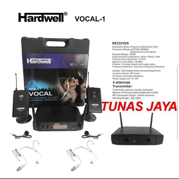 Description mic wireless hardwell vocal 1 clip on original  mic hardwell vocal1 clip on