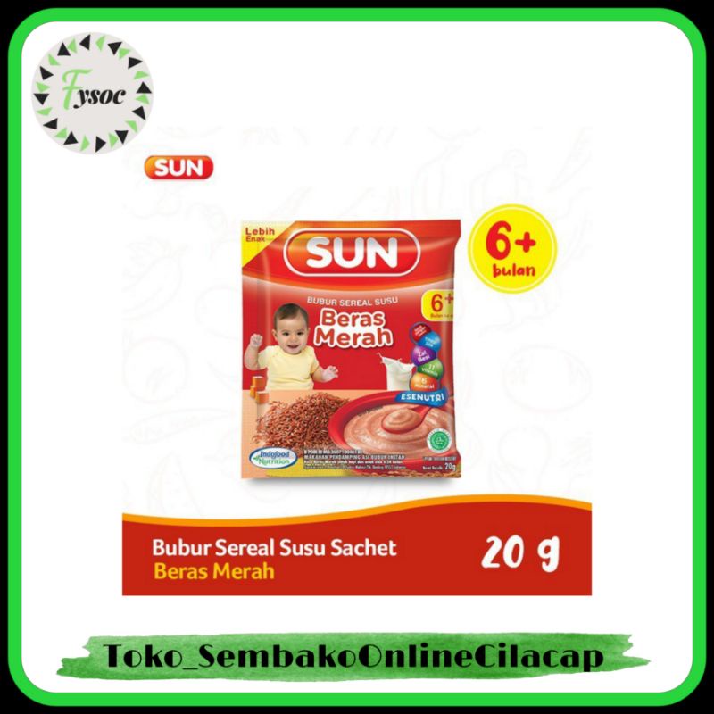 BUBUR SUN SEREAL BERAS MERAH 20GR SACHET