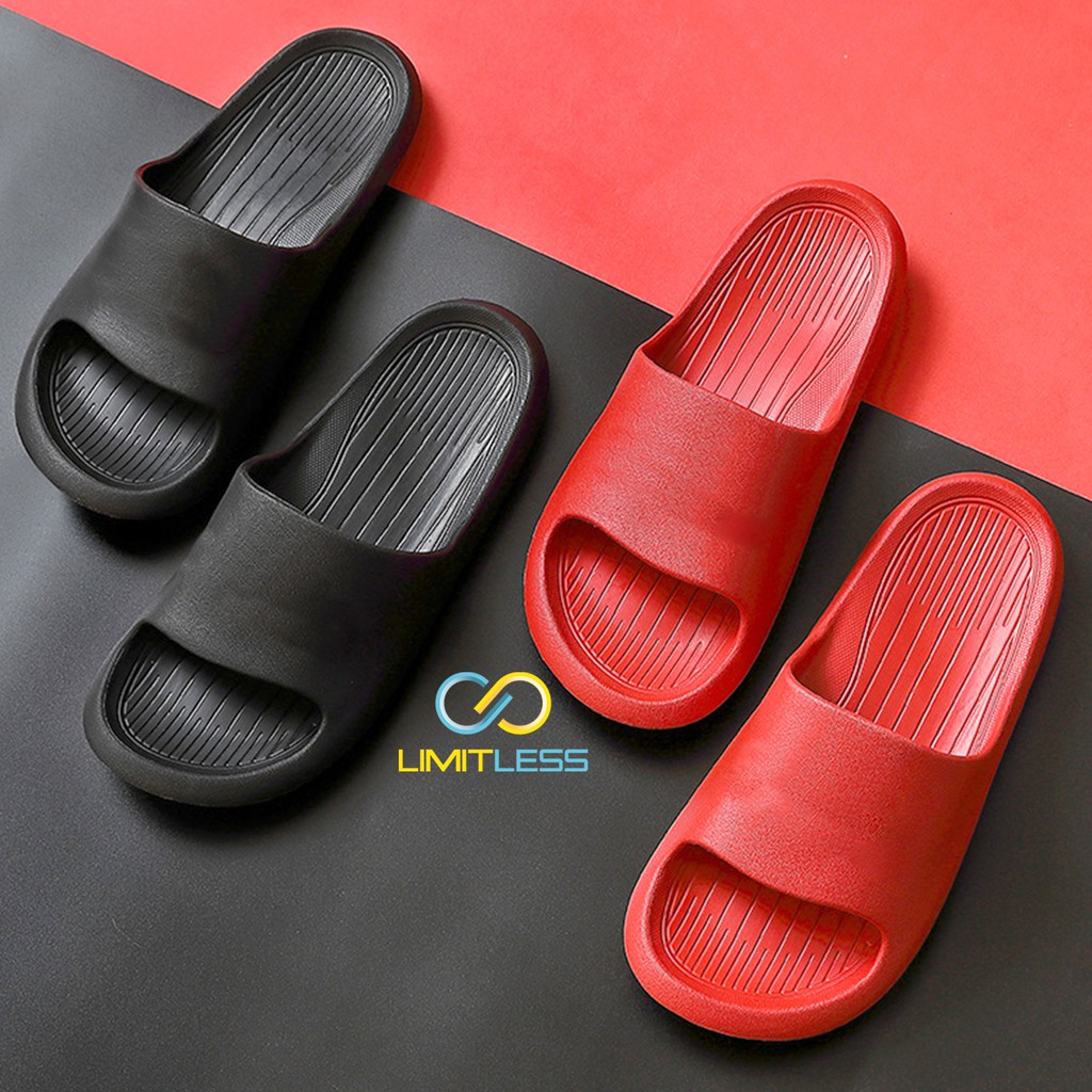 Sandal Slide Pria Sandal Cowok EVA Slip On Polos Nyaman Sandal Pria Dewasa Empuk Awet