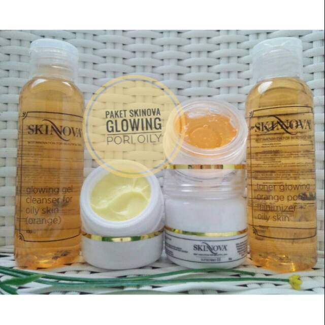 PAKET GLOWING SKINOVA PORI OILY
