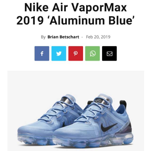 nike air vapormax 2019 aluminum blue