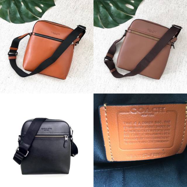 COACH men Houston Flight Saddle Crossbody Bag tas selempang slingbag original authentic asli