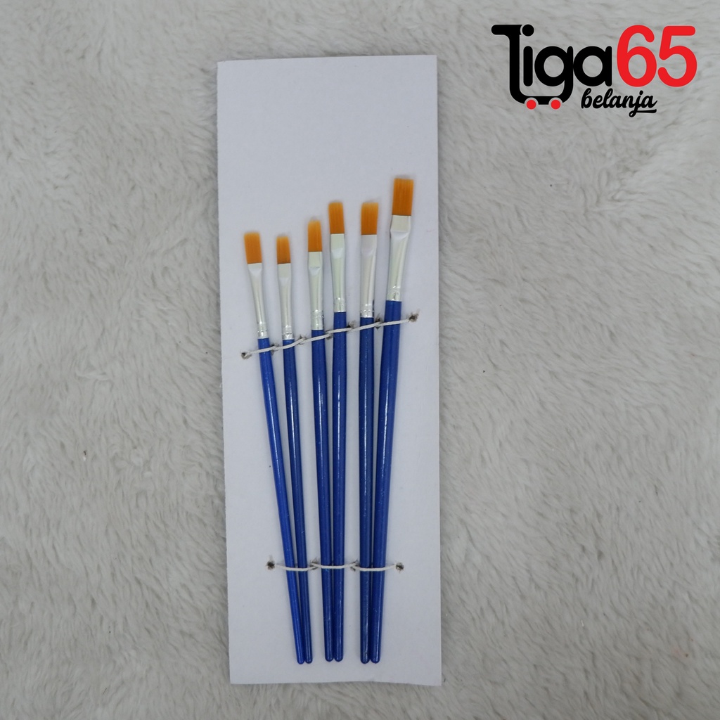 365 KUAS B-3 #40326 (6PCS/SET) Set Kuas Lukis / Brush / Kuas Cat Biru