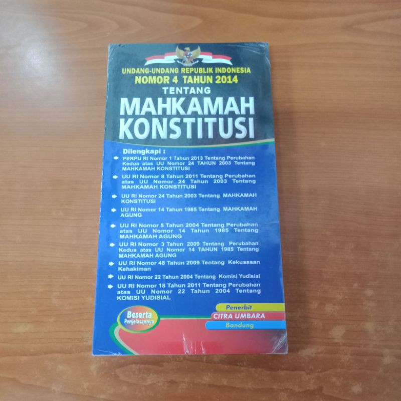 

UU RI No 4 Tahun 2014 Tentang Mahkamah Konstitusi