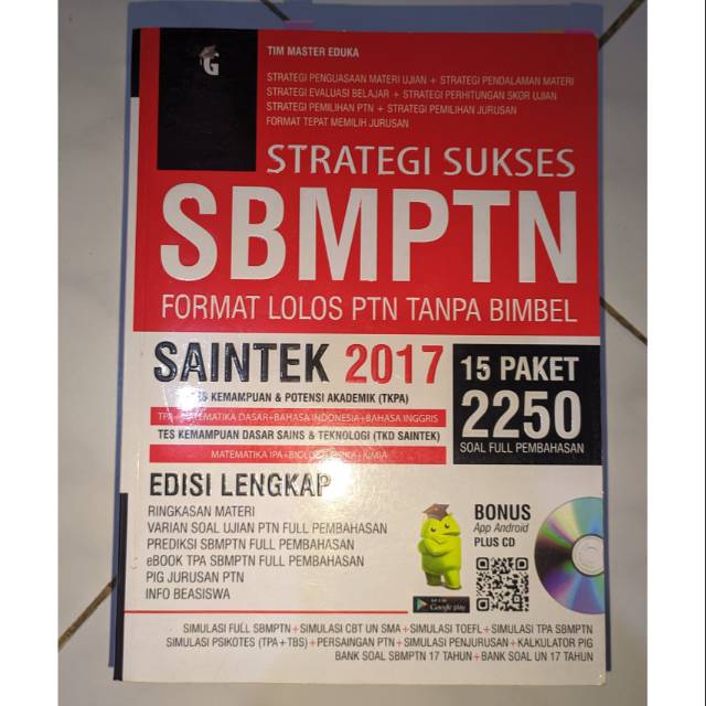 Preloved Strategi Sukses SBMPTN SAINTEK 2017 Tim Master Eduka 