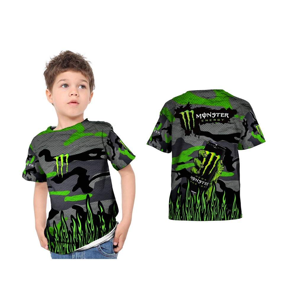 2S5 - Baju Kaos Tshirt Anak MotoGP Motor Cross Monster 01 Fullprint Custom