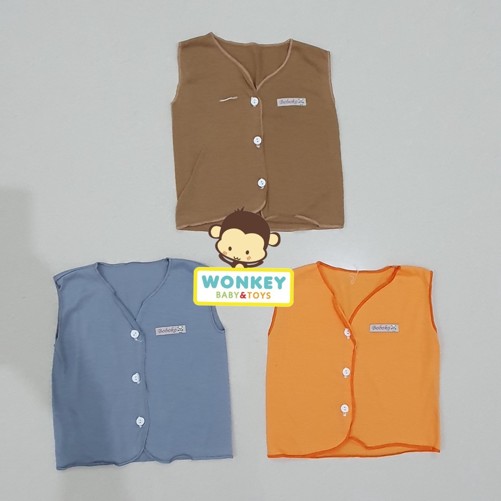 Baju Bayi Newborn Pastel Gradasi / Baju Bayi Panjang / Baju Bayi Pendek / Baju Bayi Kutung / Buntung 0-3 Bulan Boboko / Andreatex-Kutung GRD TUA 1pcs