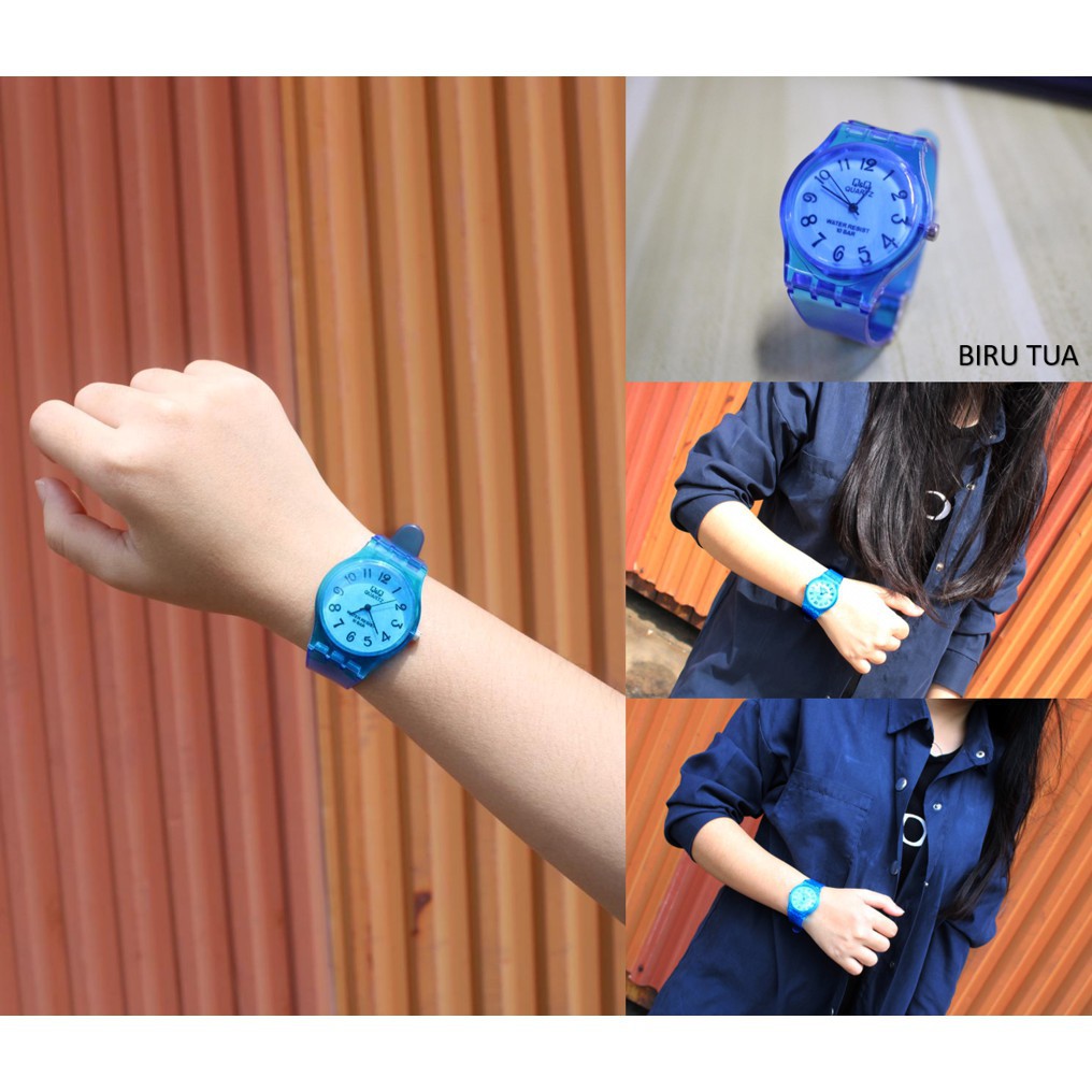 GGS J189 Jam Tangan Transparan Wanita Jam Jelly Unisex Bahan Karet-6