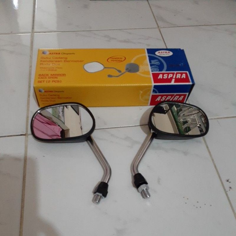 spion aspira tangkai pendek chrome universal