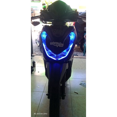 Lampu Alis Beat Deluxe 2020/2021 l custom Headlamp Reflektor Honda Beat New Led