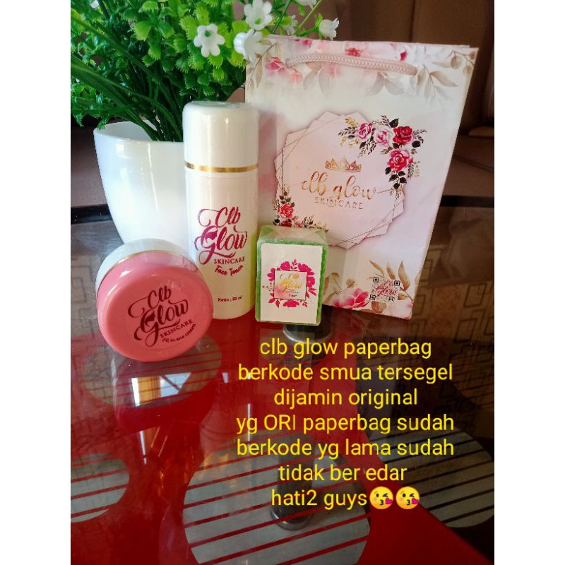 clb glow original 1000% kemasan baru sabun warna pink