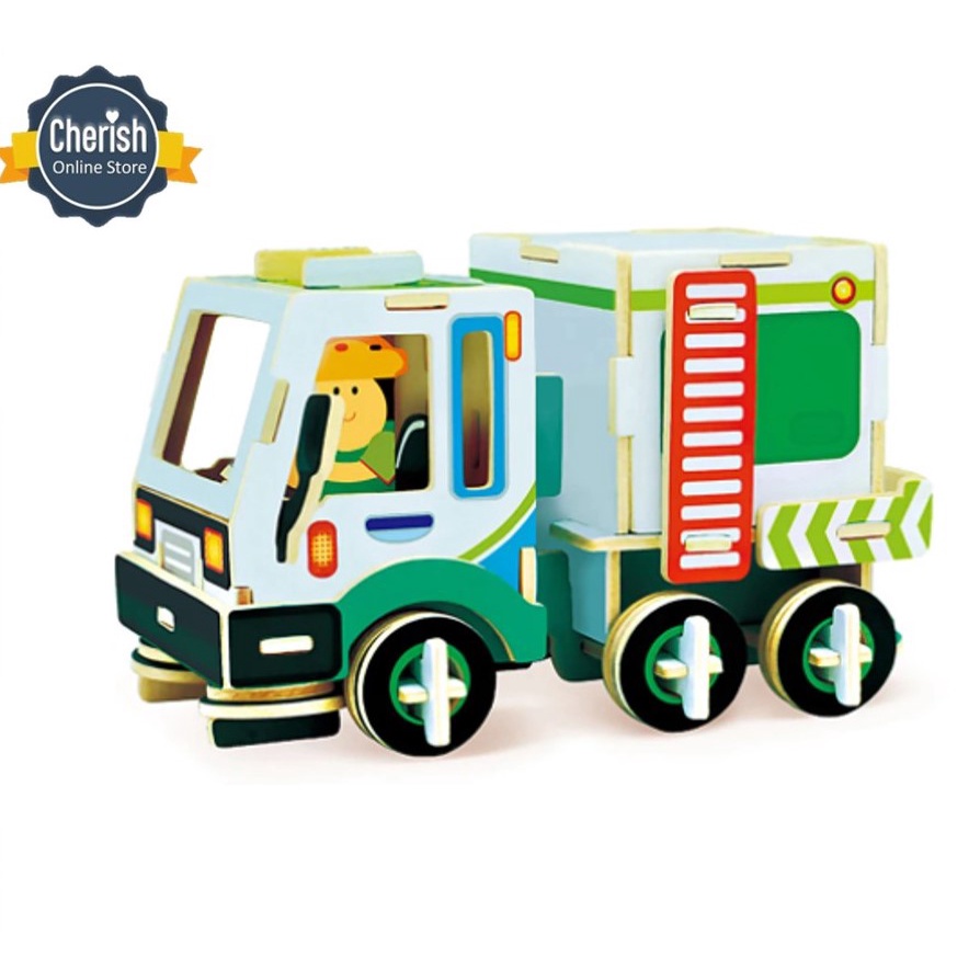 3D Wooden Puzzle - Kendaraan Konstruksi ENGINEERING VEHICLE SERIES