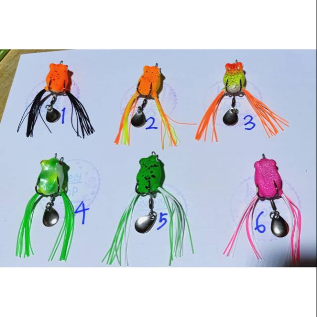 Frog kodok Fugu Oncak 3cm plus spinner