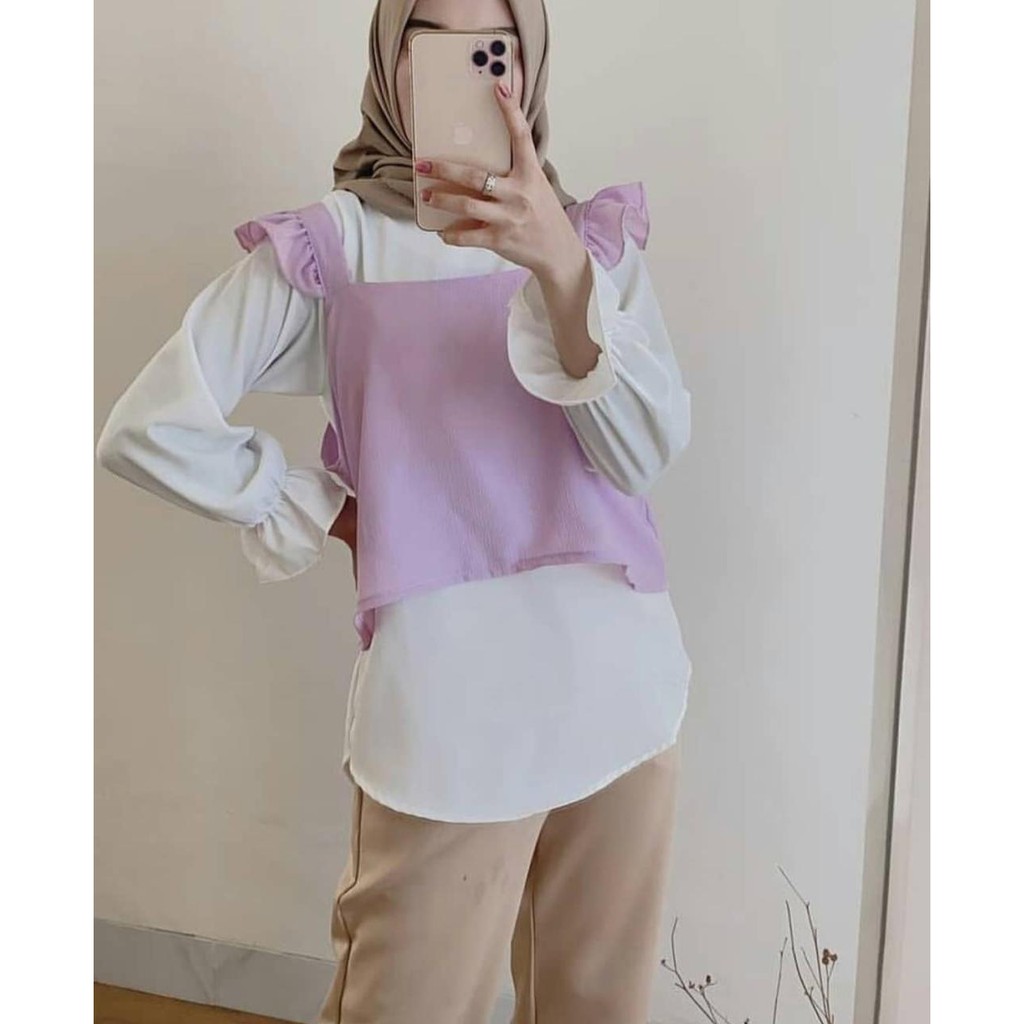 1KG MUAT 5PCS | VINTA BLOUSE INCLUDE OUTER SHIRT TOP HITS OOTD SELEBGRAM FASHION GROSIR MURAH WANITA