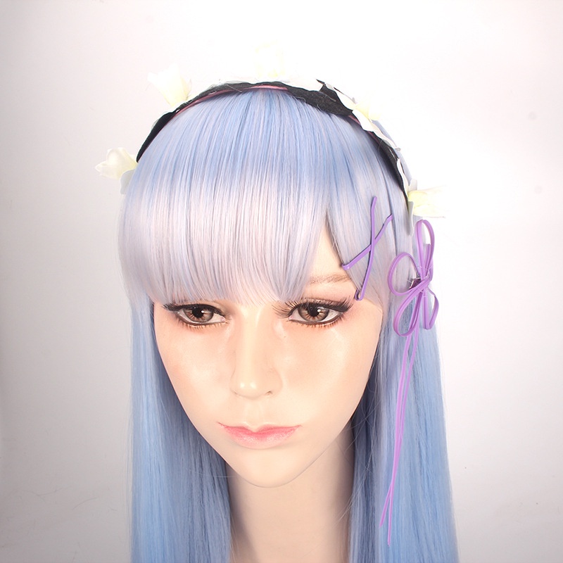 LOL-118 wig rambut palsu lolita cosplay rem re zero anime long hair