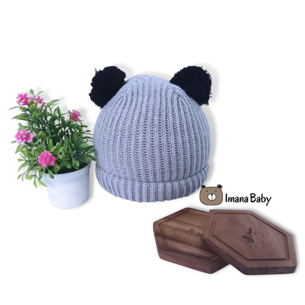 Kupluk Bayi Rajut All Size Topi Bayi / Kupluk Bayi Pom pom