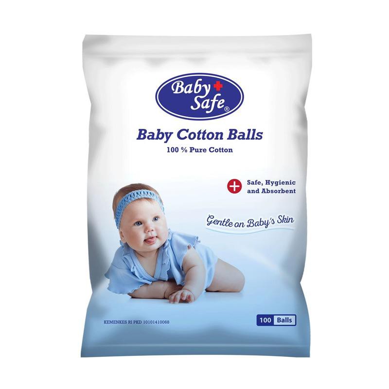 Jual Kapas Bola Bulat Cotton Ball Balls isi 100 Baby Safe CB050