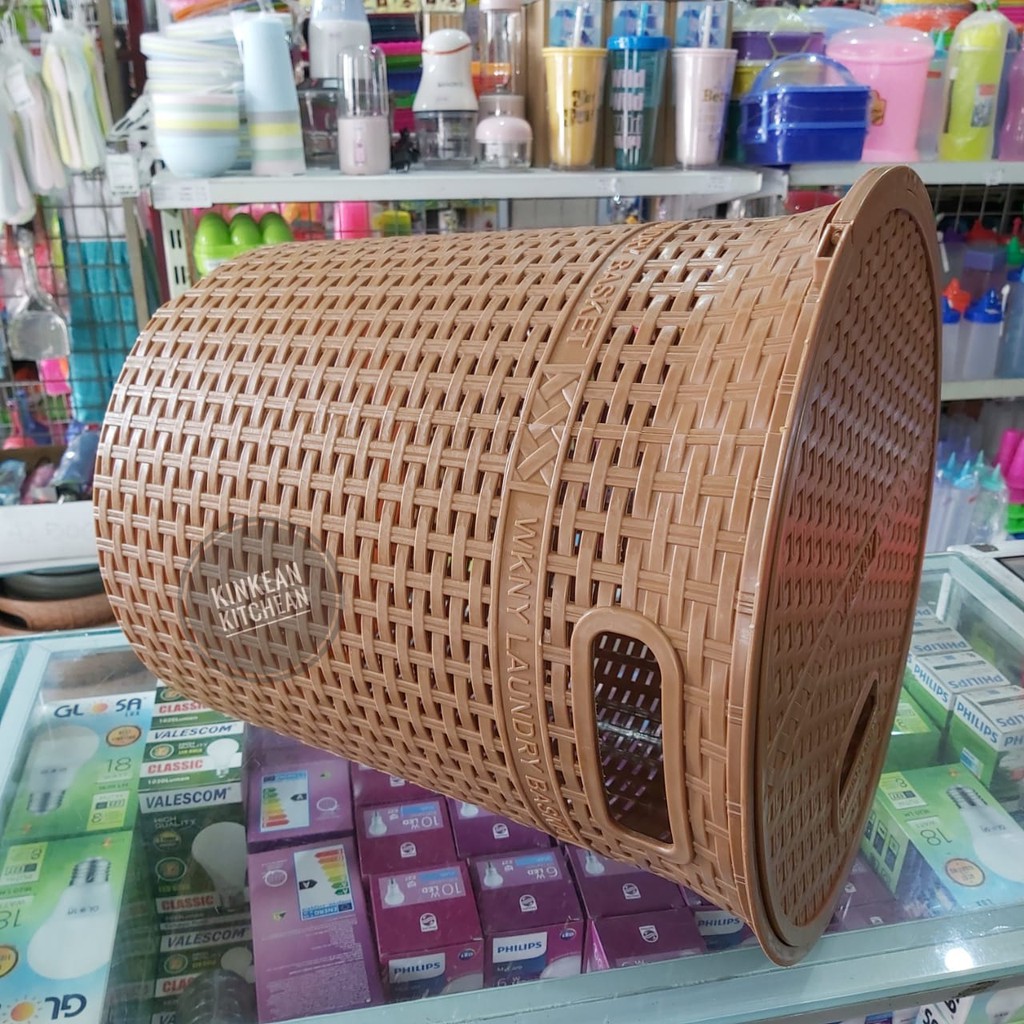 Keranjang Laundry Basket / Keranjang Baju Motif Rotan