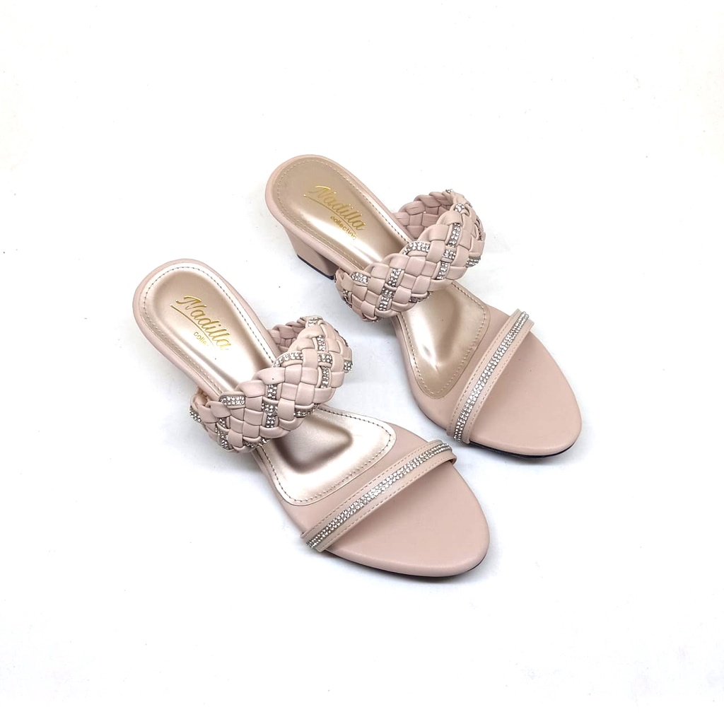 Sendal Kepang Heels Wanita/5559 Nadilla/Hak Tahu