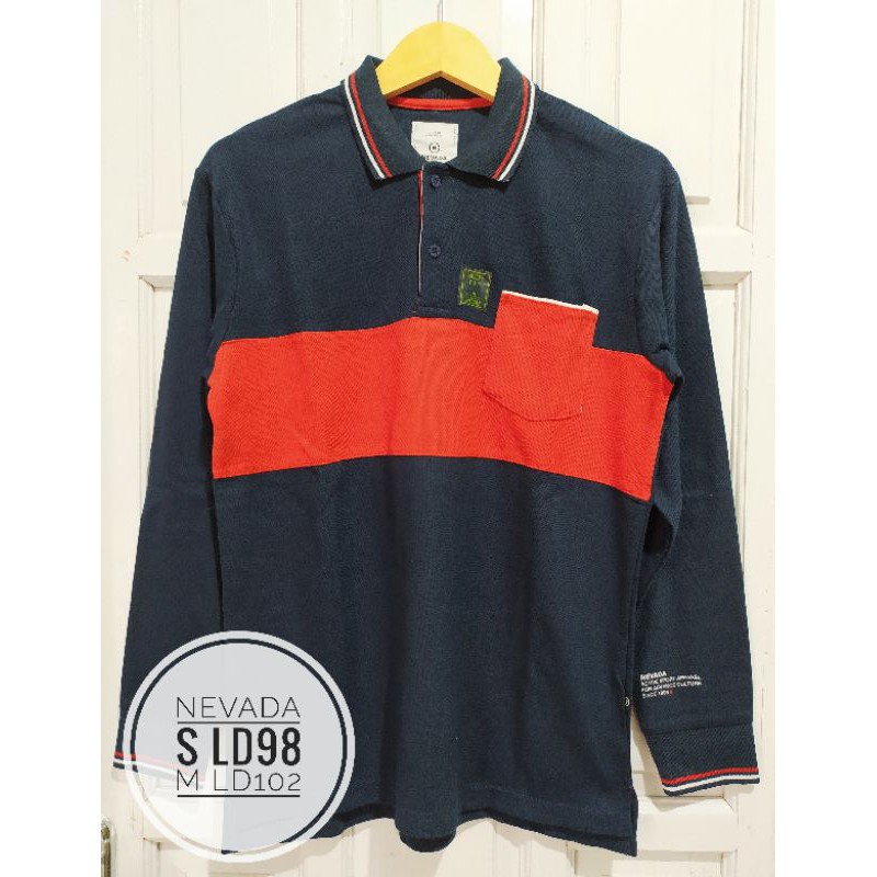 nevada Kaos Polo lengan panjang