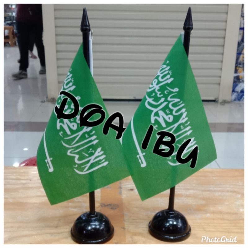 

best seller tiang kayu meja+bendera ARAB SAUDI ready stock