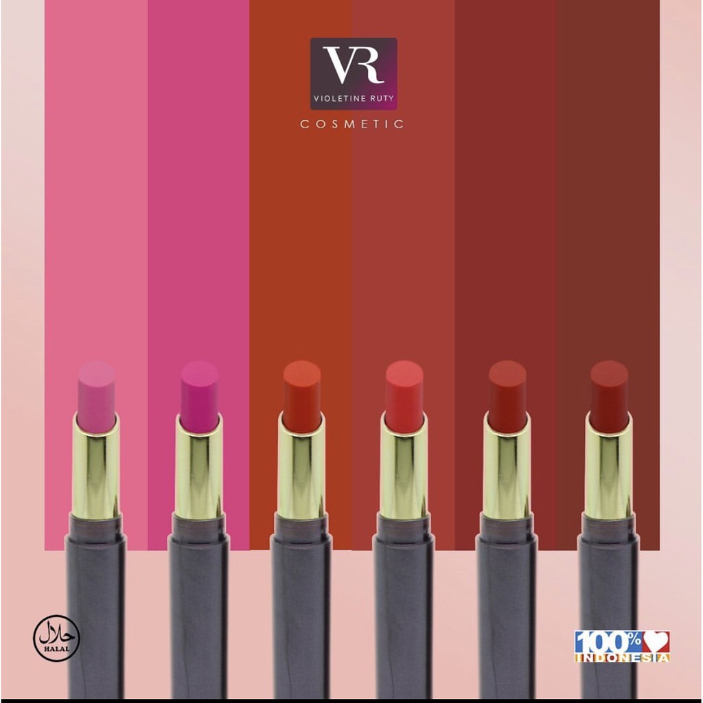 VR LIPSTICK COLORFIX | Lipstik Coloffix | Perwarna Bibir | Violetine Ruty